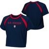 image:imageOuterstuff US Soccer Federation Girls Just Victory Mens US Soccer Short Sleeve Crop Tee Navy Juniors Medium