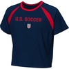 image:imageOuterstuff US Soccer Federation Girls Just Victory Mens US Soccer Short Sleeve Crop TeeNavy