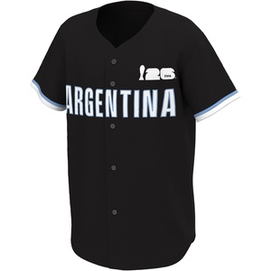 image:imageOuterstuff FIFA World Cup 2026 Mens Short Sleeve Button Front Baseball JerseyArgentina