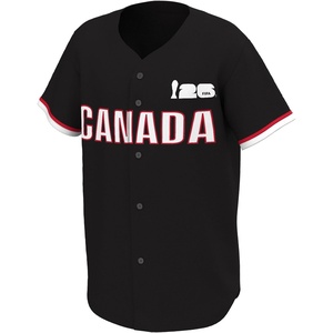 image:imageOuterstuff FIFA World Cup 2026 Mens Short Sleeve Button Front Baseball JerseyCanada