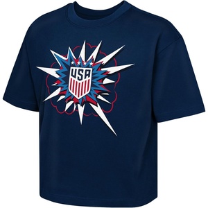 image:imageOuterstuff US Soccer Federation Girls Boom Burst Short Sleeve Boxy TeeNavy
