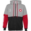 image:imageOuterstuff International Soccer mens Fifa World Cup Country Contrast Panel Fleece HoodBlackredheather Grey