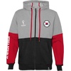 image:imageOuterstuff International Soccer mens Fifa World Cup Country Contrast Panel Fleece HoodBlackredheather Grey