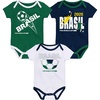 image:imageOuterstuff FIFA World Cup 2026 Infant and Toddler 3 Pack Country OnsieBrazil