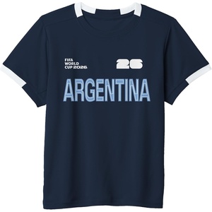 image:imageKids FIFA World CUP26 Argentina ShortSleeve Soccer JerseyNavy BlueWhite