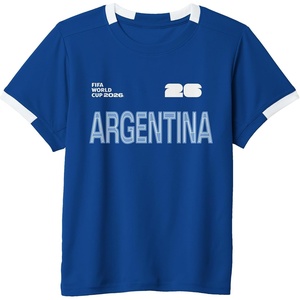 image:imageKids FIFA World CUP26 Argentina ShortSleeve Soccer JerseyRoyal BlueWhite