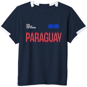 image:imageKids FIFA World CUP26 Paraguay ShortSleeve Soccer JerseyNavy BlueWhite