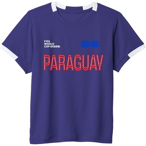 image:imageKids FIFA World CUP26 Paraguay ShortSleeve Soccer JerseyPurpleWhite