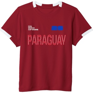 image:imageKids FIFA World CUP26 Paraguay ShortSleeve Soccer JerseyRedWhite