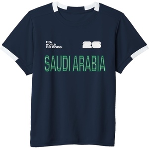 image:imageKids FIFA World CUP26 Saudi Arabia ShortSleeve Soccer JerseyNavy BlueWhite