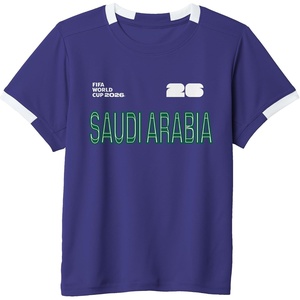 image:imageKids FIFA World CUP26 Saudi Arabia ShortSleeve Soccer JerseyPurpleWhite