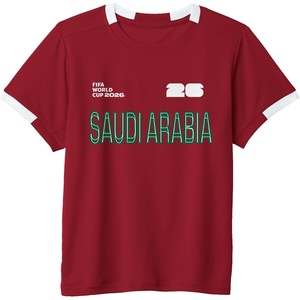 image:imageKids FIFA World CUP26 Saudi Arabia ShortSleeve Soccer JerseyRedWhite