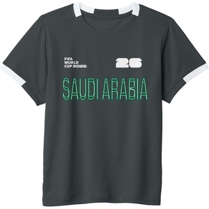 image:imageKids FIFA World CUP26 Saudi Arabia ShortSleeve Soccer JerseySlate GreyWhite