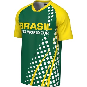 image:imageOuterstuff FIFA World Cup 2026 Kids Short Sleeve Sublimated Soccer Fashion TopBrazil