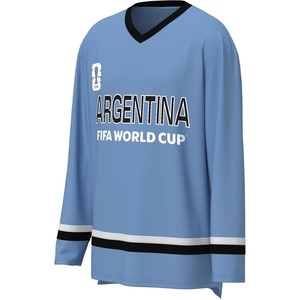image:imageOuterstuff FIFA World Cup 2026 Mens Long Sleeve VNeck Hockey JerseyArgentina