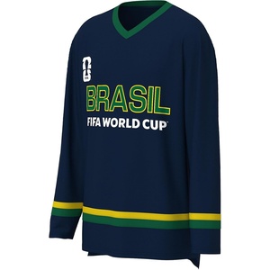 image:imageOuterstuff FIFA World Cup 2026 Mens Long Sleeve VNeck Hockey JerseyBrazil
