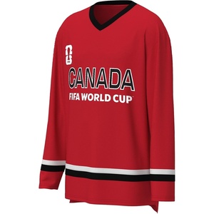 image:imageOuterstuff FIFA World Cup 2026 Mens Long Sleeve VNeck Hockey JerseyCanada