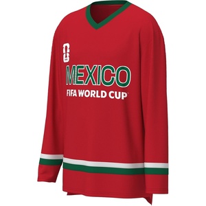 image:imageOuterstuff FIFA World Cup 2026 Mens Long Sleeve VNeck Hockey JerseyMexico