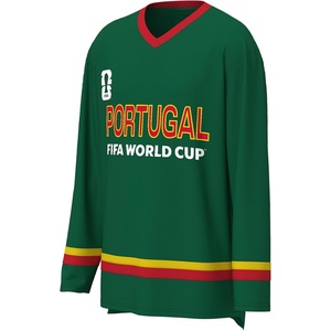 image:imageOuterstuff FIFA World Cup 2026 Mens Long Sleeve VNeck Hockey JerseyPortugal