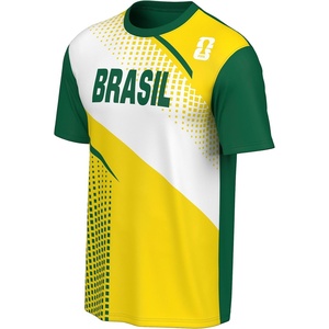 image:imageOuterstuff FIFA World Cup 2026 Mens Short Sleeve Country Team Crewneck TopBrazil