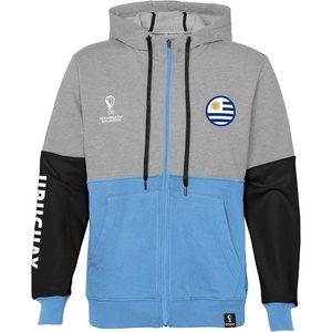image:imageOuterstuff International Soccer mens Fifa World Cup Country Contrast Panel Fleece HoodBlueblackheather Grey