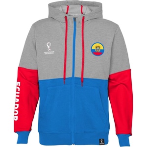 image:imageOuterstuff International Soccer mens Fifa World Cup Country Contrast Panel Fleece HoodBlueredheather Grey