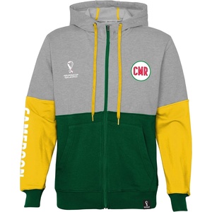 image:imageOuterstuff International Soccer mens Fifa World Cup Country Contrast Panel Fleece HoodGreengoldheather Grey