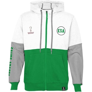 image:imageOuterstuff International Soccer mens Fifa World Cup Country Contrast Panel Fleece HoodGreenheather Grey White
