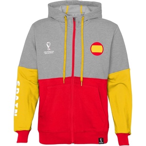 image:imageOuterstuff International Soccer mens Fifa World Cup Country Contrast Panel Fleece HoodRedgoldheather Grey