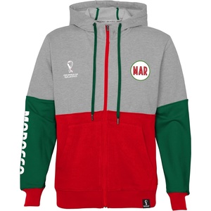 image:imageOuterstuff International Soccer mens Fifa World Cup Country Contrast Panel Fleece HoodRedgreenheather Grey