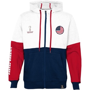 image:imageOuterstuff International Soccer mens Fifa World Cup Country Contrast Panel Fleece HoodRednavywhite
