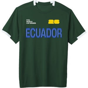 image:imageFIFA World CUP26 Ecuador ShortSleeve Soccer JerseyDark GreenWhite