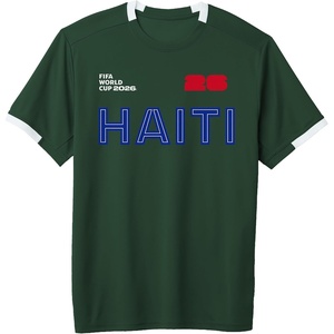 image:imageFIFA World CUP26 Haiti ShortSleeve Soccer JerseyDark GreenWhite