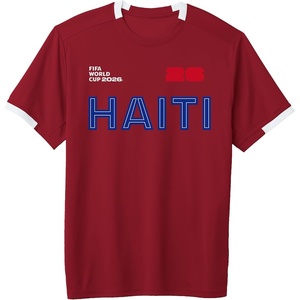image:imageFIFA World CUP26 Haiti ShortSleeve Soccer JerseyRedWhite