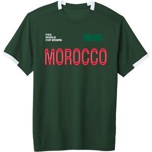 image:imageFIFA World CUP26 Morocco ShortSleeve Soccer JerseyDark GreenWhite