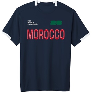 image:imageFIFA World CUP26 Morocco ShortSleeve Soccer JerseyNavy BlueWhite
