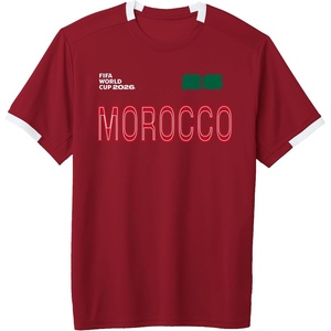 image:imageFIFA World CUP26 Morocco ShortSleeve Soccer JerseyRedWhite