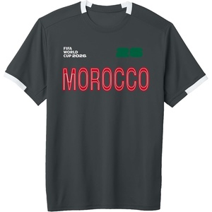 image:imageFIFA World CUP26 Morocco ShortSleeve Soccer JerseySlate GreyWhite
