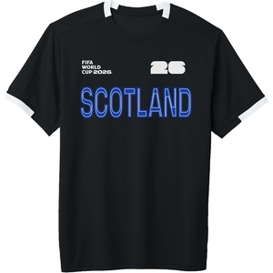 image:imageFIFA World CUP26 Scotland ShortSleeve Soccer JerseyBlackWhite