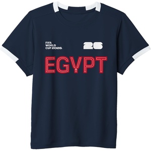 image:imageKids FIFA World CUP26 Egypt ShortSleeve Soccer JerseyNavy BlueWhite