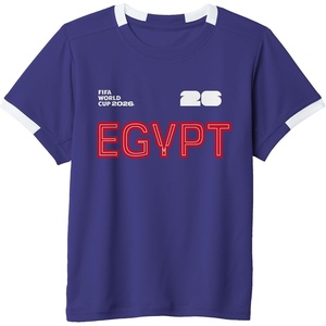 image:imageKids FIFA World CUP26 Egypt ShortSleeve Soccer JerseyPurpleWhite