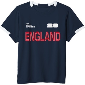 image:imageKids FIFA World CUP26 England ShortSleeve Soccer JerseyNavy BlueWhite