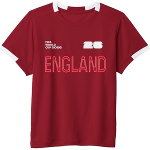 image:imageKids FIFA World CUP26 England ShortSleeve Soccer JerseyRedWhite