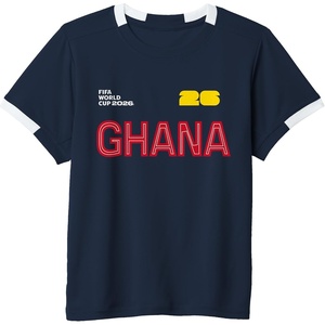 image:imageKids FIFA World CUP26 Ghana ShortSleeve Soccer JerseyNavy BlueWhite