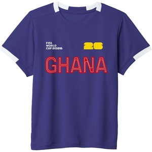 image:imageKids FIFA World CUP26 Ghana ShortSleeve Soccer JerseyPurpleWhite