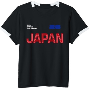 image:imageKids FIFA World CUP26 Japan ShortSleeve Soccer JerseyBlackWhite