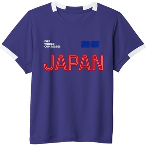 image:imageKids FIFA World CUP26 Japan ShortSleeve Soccer JerseyPurpleWhite