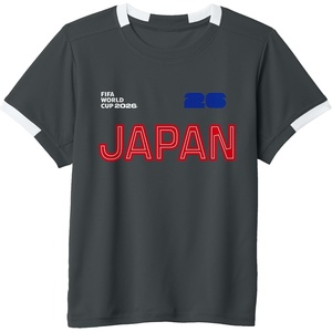 image:imageKids FIFA World CUP26 Japan ShortSleeve Soccer JerseySlate GreyWhite