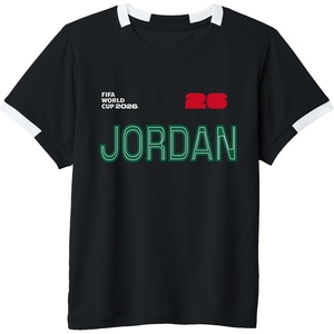 image:imageKids FIFA World CUP26 Jordan ShortSleeve Soccer JerseyBlackWhite