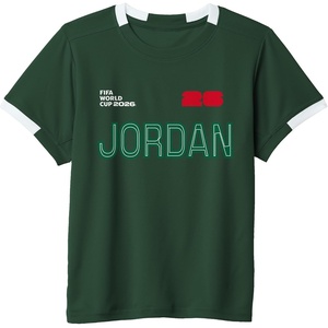 image:imageKids FIFA World CUP26 Jordan ShortSleeve Soccer JerseyDark GreenWhite